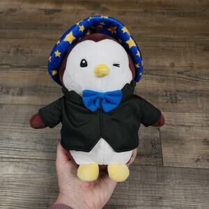 Winking Pudgy Penguin Plush with wizard hat bow tie and coat D